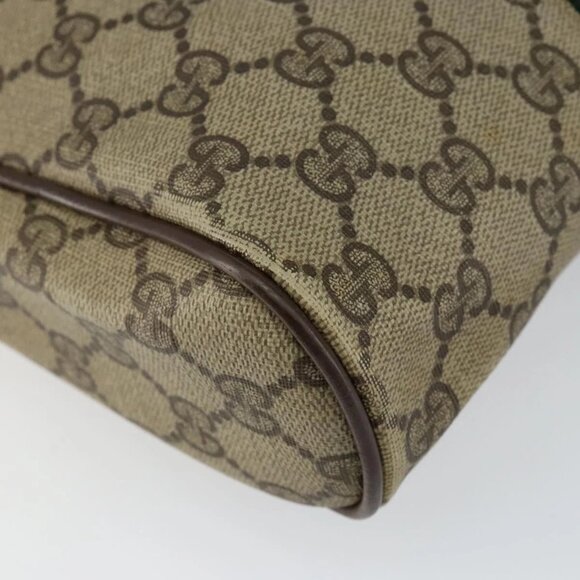 GUCCI GG Supreme Web Sherry Line Clutch Bag PVC Beige Red 75 01 012 Auth th6368 - Picture 13 of 16